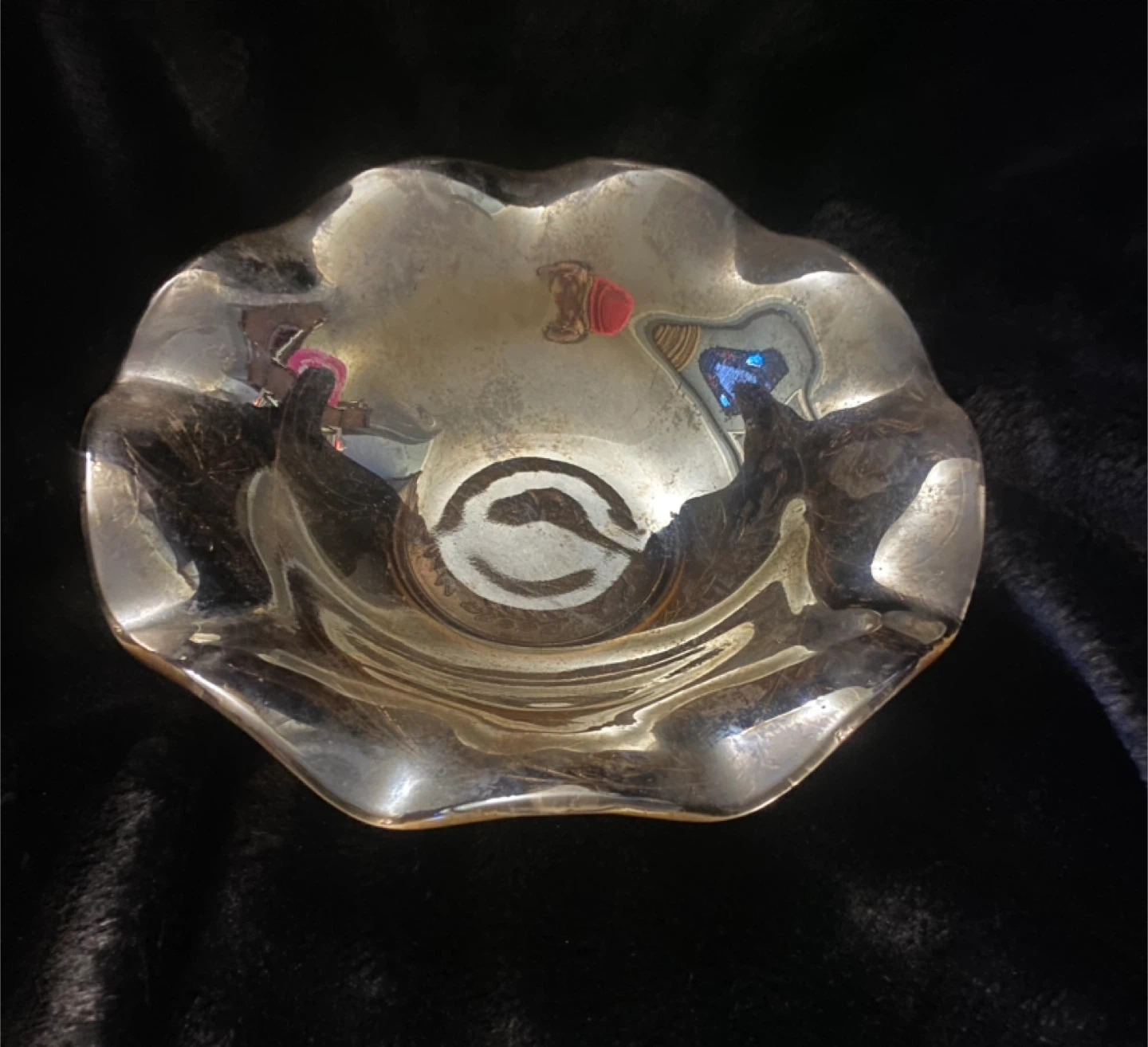 Vintage Glass Candy Dish