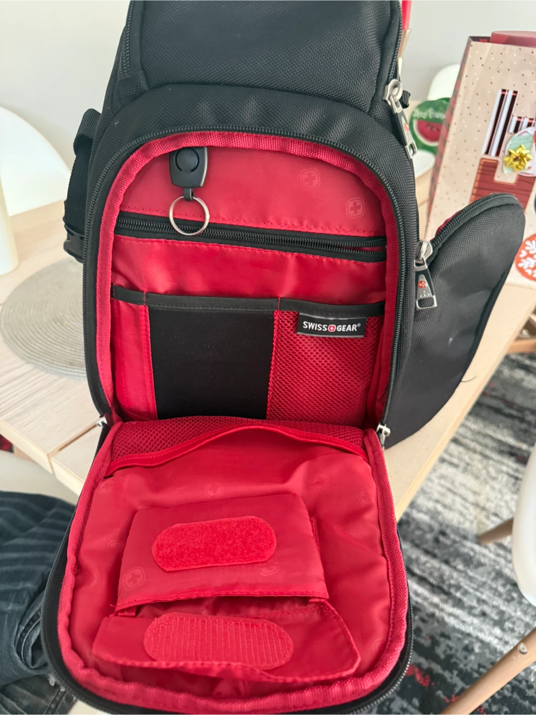 Swiss Gear Camera Backpack Bag - Black & Red - photo 4