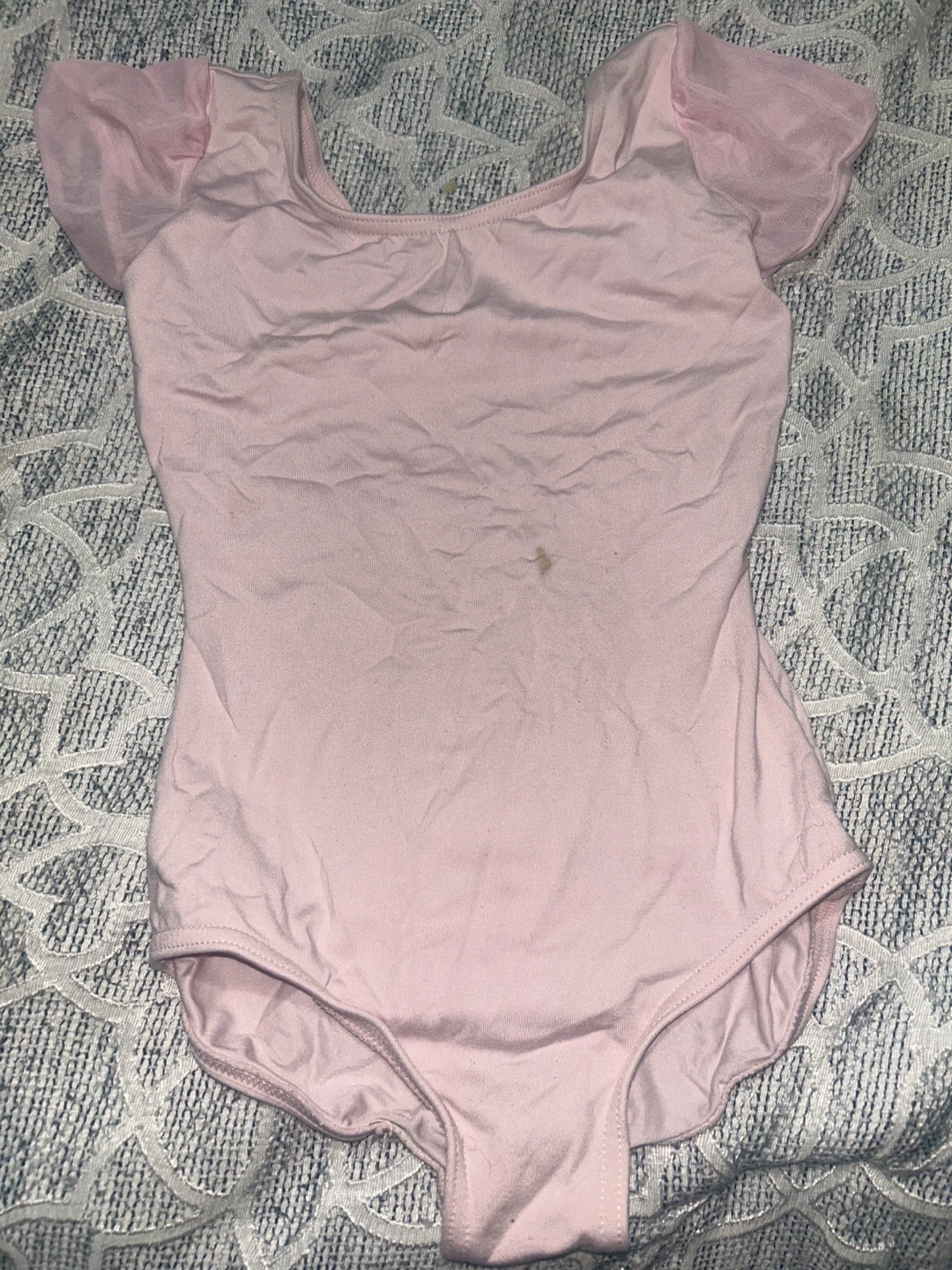 Pink Ballet Leotard with Cap Sleeves