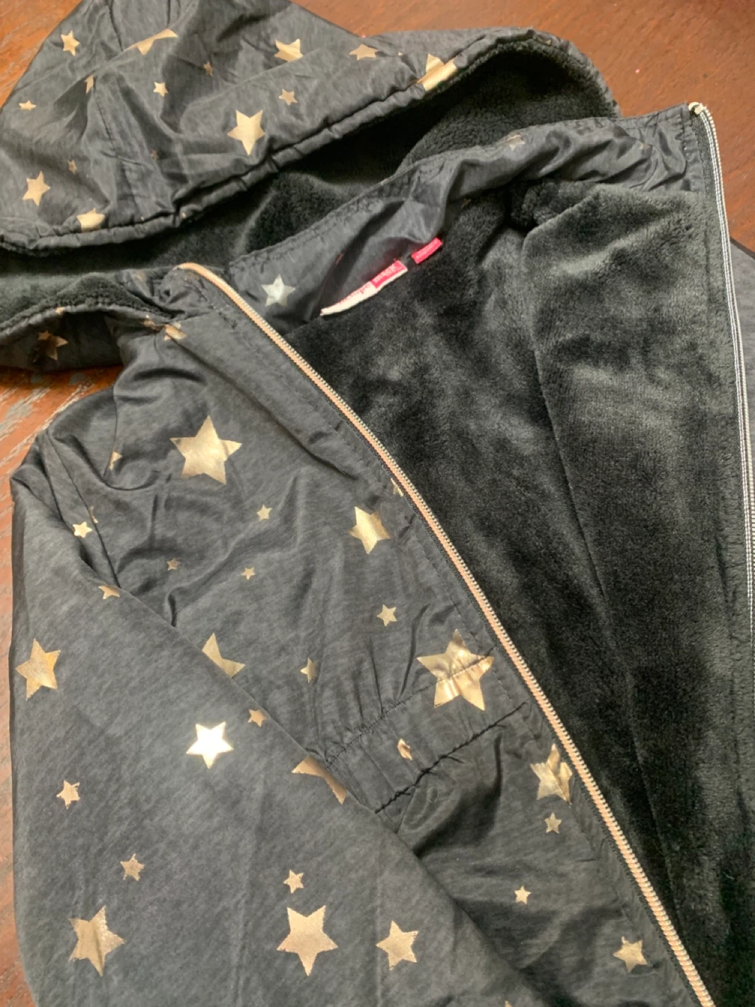 Penelope Mack Kids Star Print Hooded Jacket Size S - photo 3