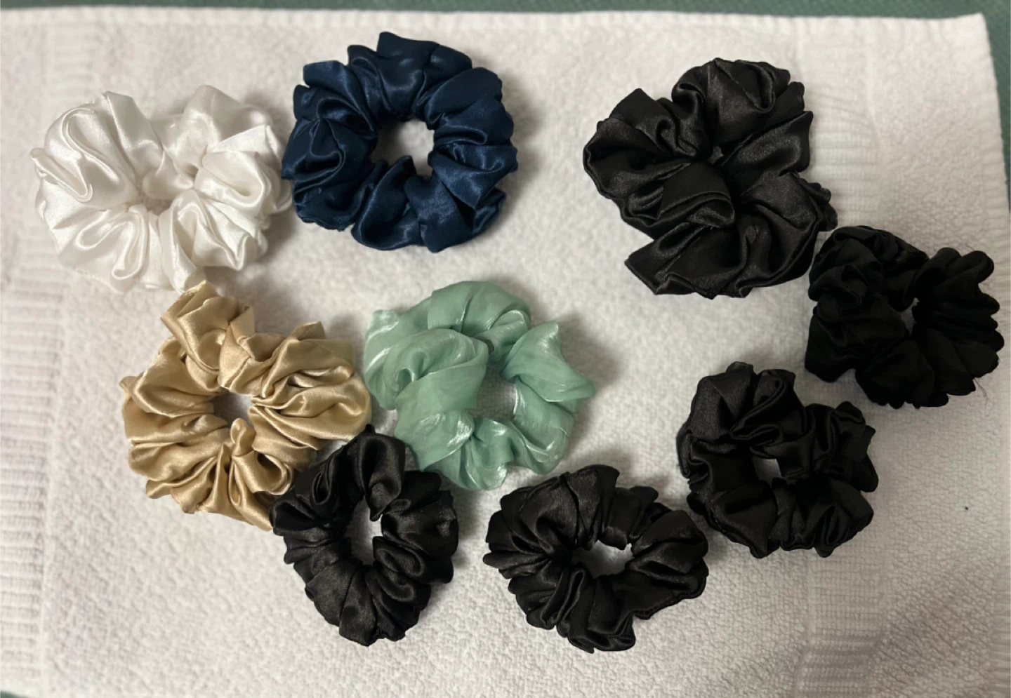 Satin Scrunchies - Set of 8