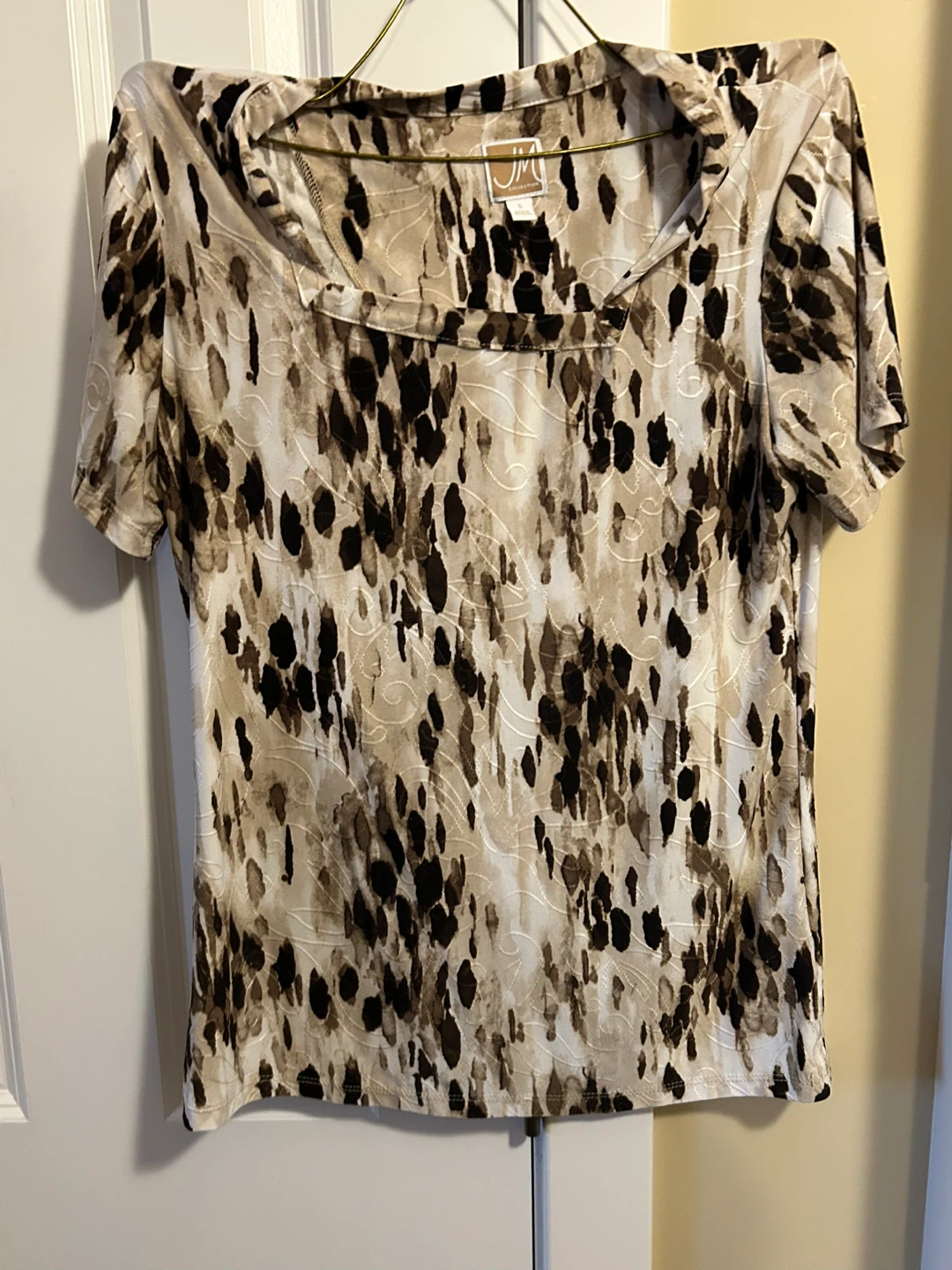 JM Collection Women's Short Sleeve Top Size S