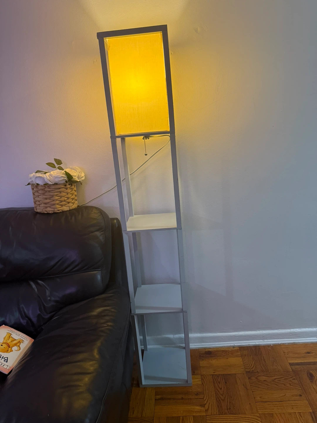 Tall Standing Lamp with Shelves