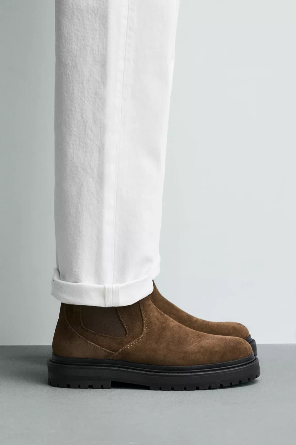 Zara Cow Leather Chelsea Chunky Boots - photo 2