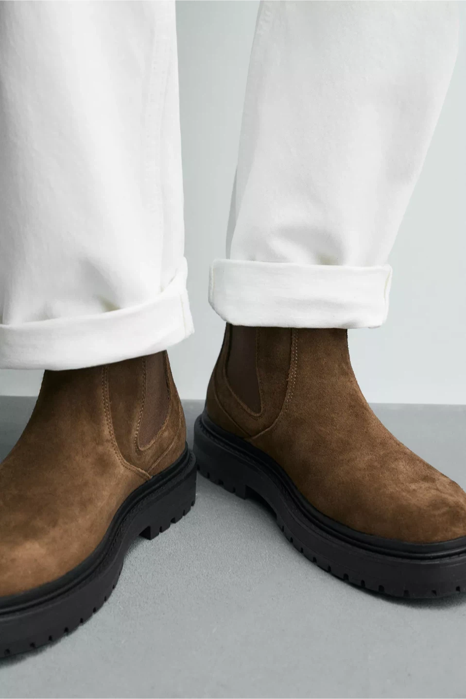 Zara Cow Leather Chelsea Chunky Boots - photo 3