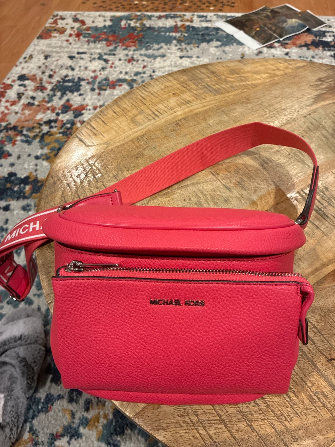 Michael Kors Pink Leather Crossbody Bag