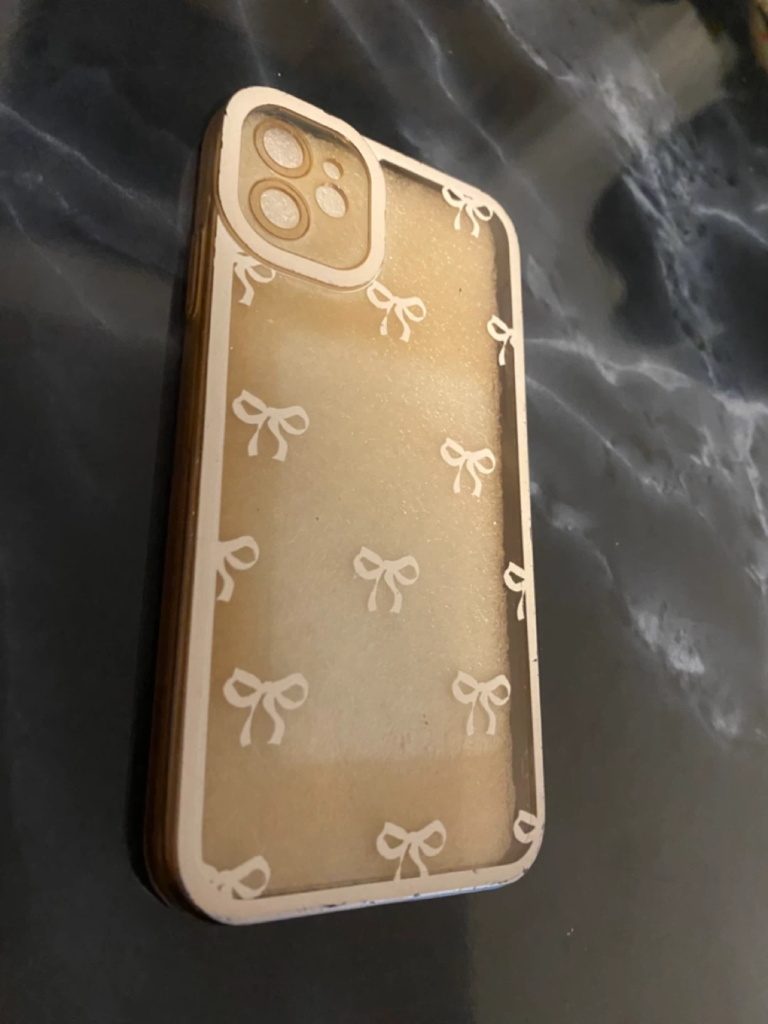 Clear Bow Design Phone Case