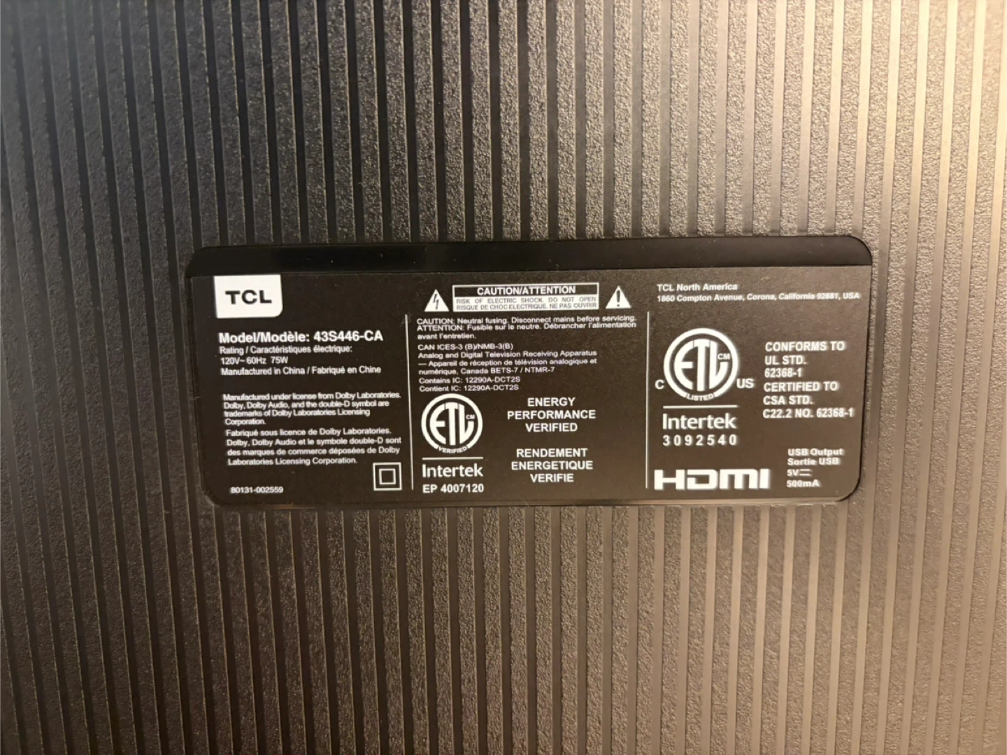 TCL 43” Inches 4K Smart Google TV - photo 3