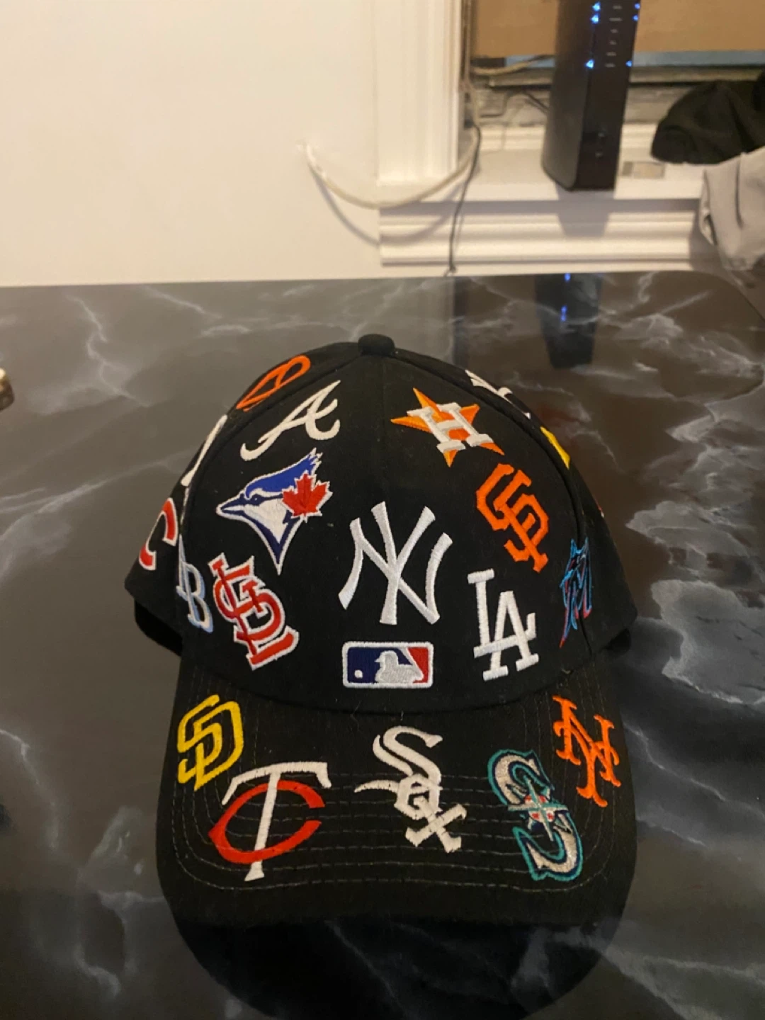 New Era 9FORTY MLB All Over Logo Baseball Cap - photo 4