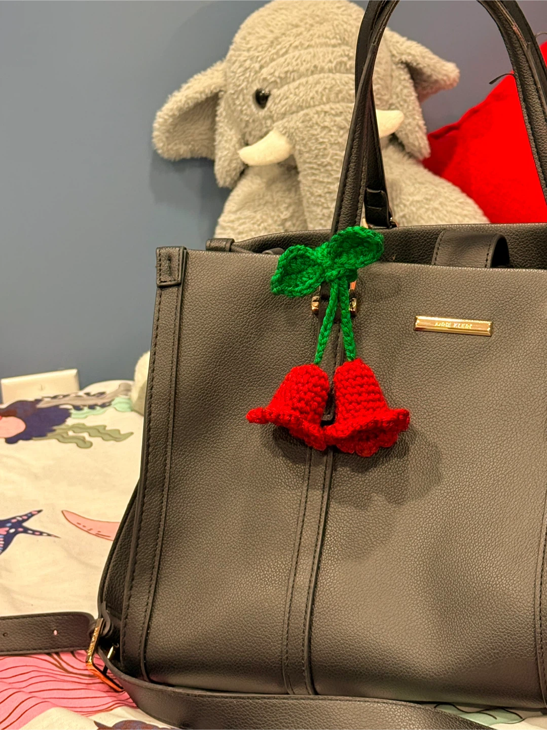 Handmade Crocheted bell flowers bag Charm