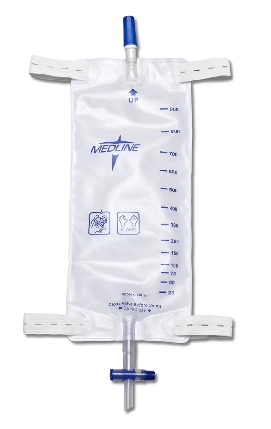 Medline Drainage Bag with Valve 940 ml