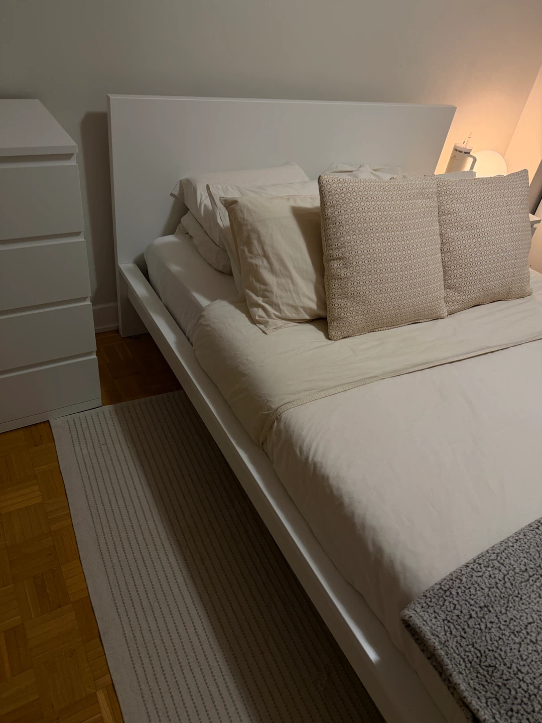 Bedroom & Home Office Furniture Set – IKEA MALM Queen Bed + Desk - photo 2