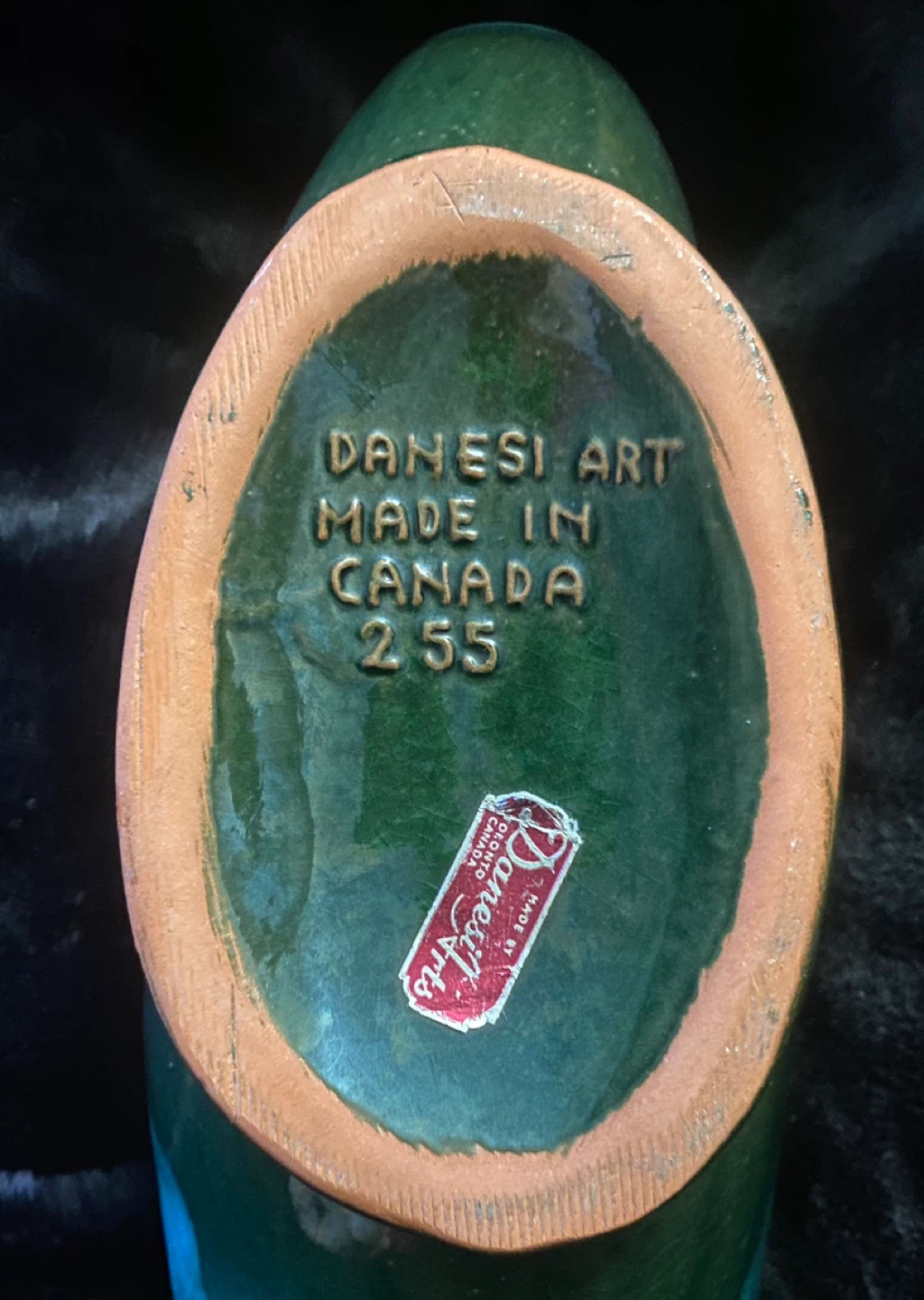 Danesi Art Green Ceramic Pitcher Vase - photo 3