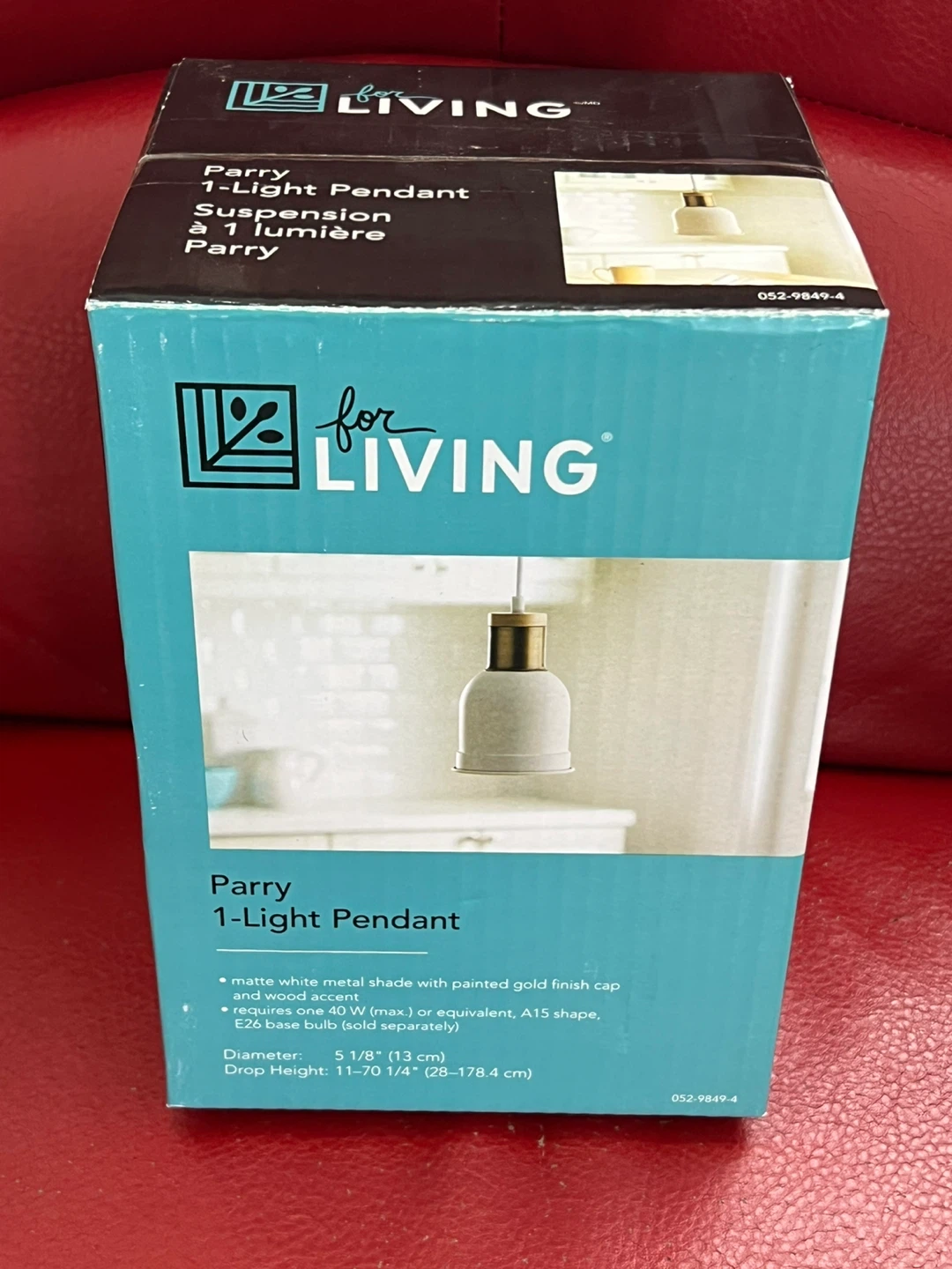 For Living Parry 1-Light Pendant (white/wood/gold)