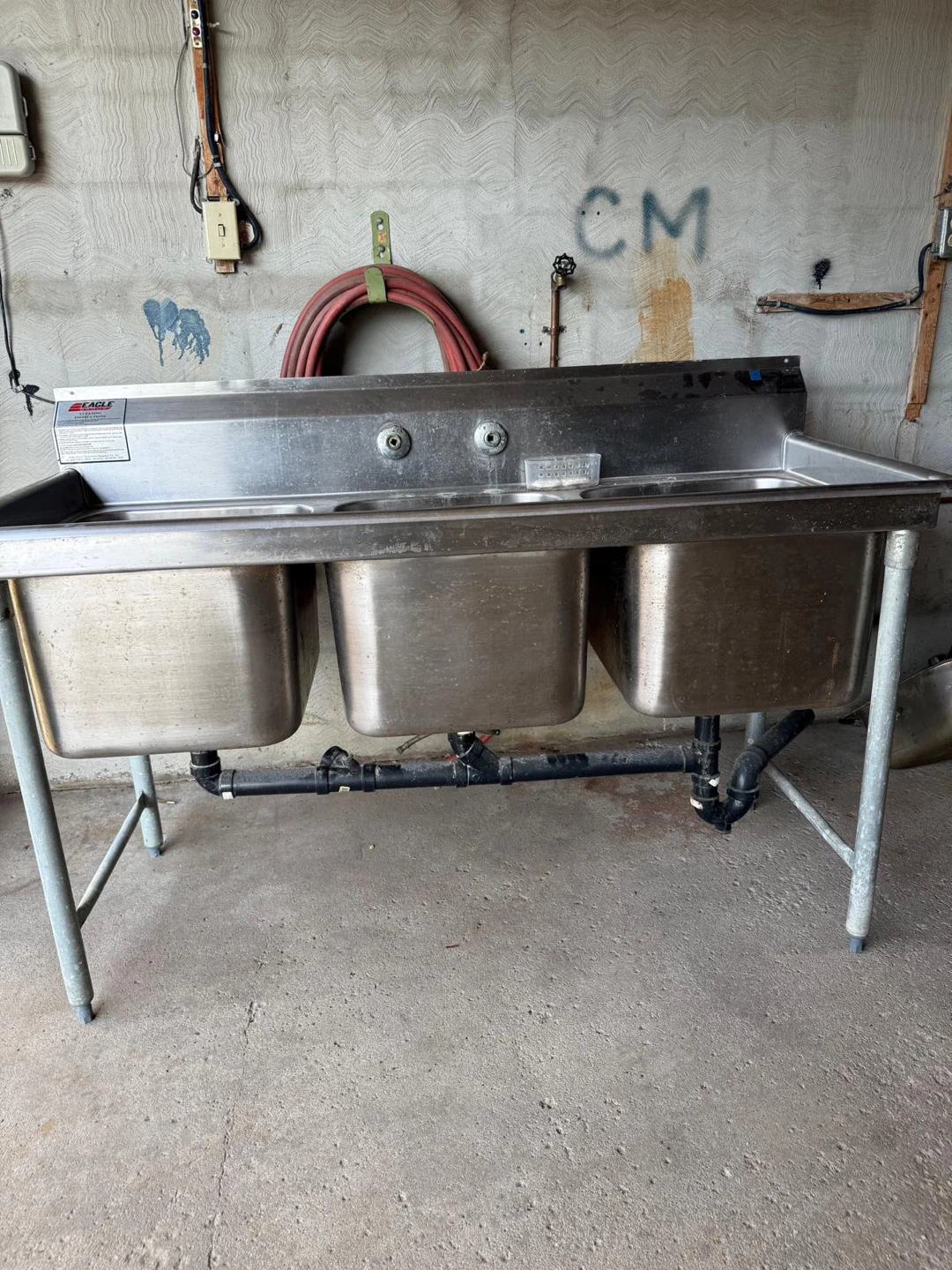 Eagle 3-Compartment Stainless Steel Sink