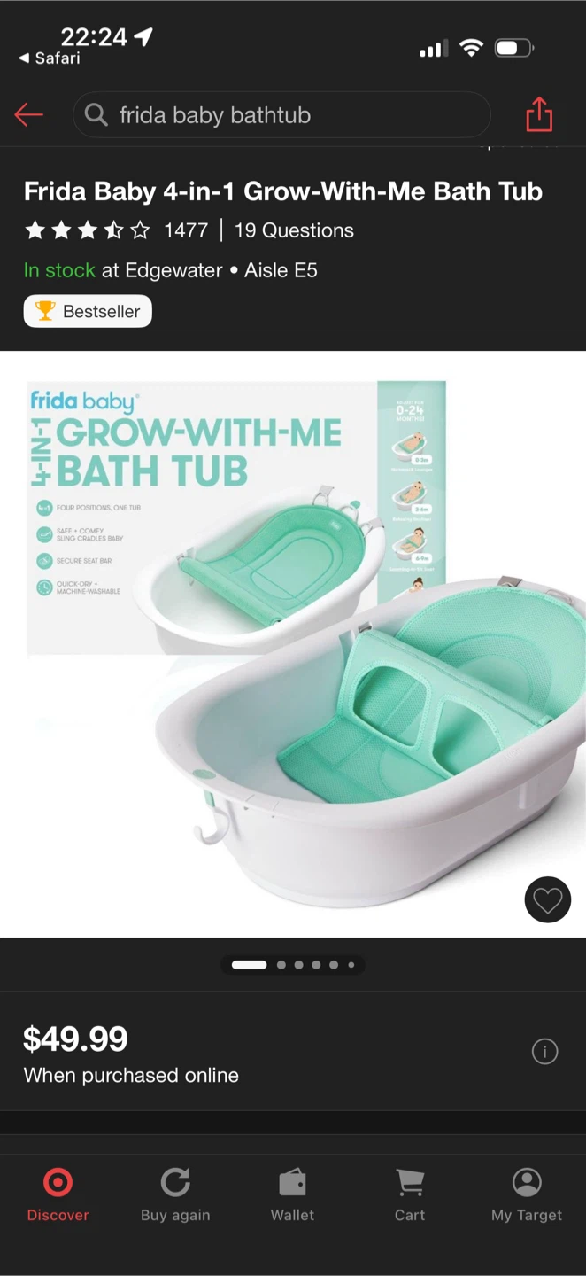 Frida Baby 4-in-1 Grow-With-Me Bath Tub
