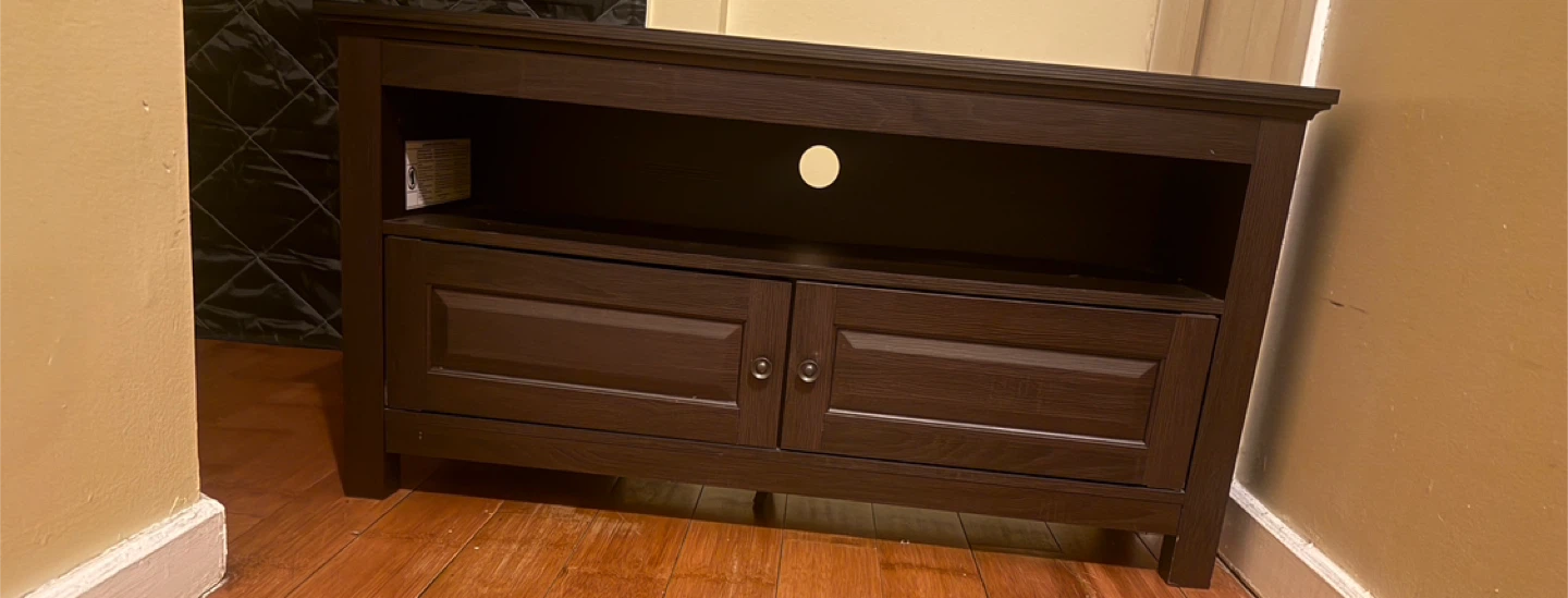 Dark Brown Media Console with Storage