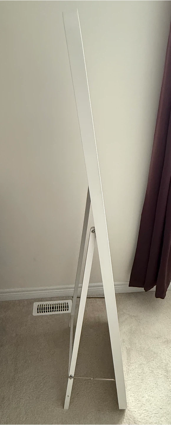 Full Length White Sturdy Standing or Hanging Mirror - photo 2