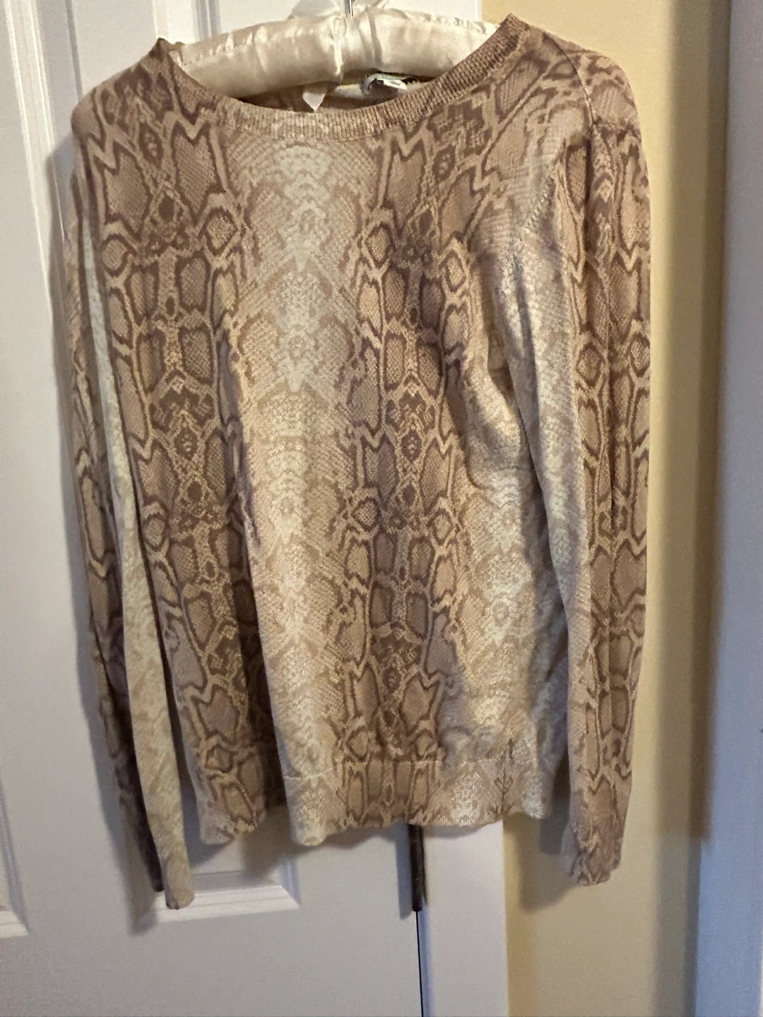 Old Navy Snake Print Crew Neck Sweater