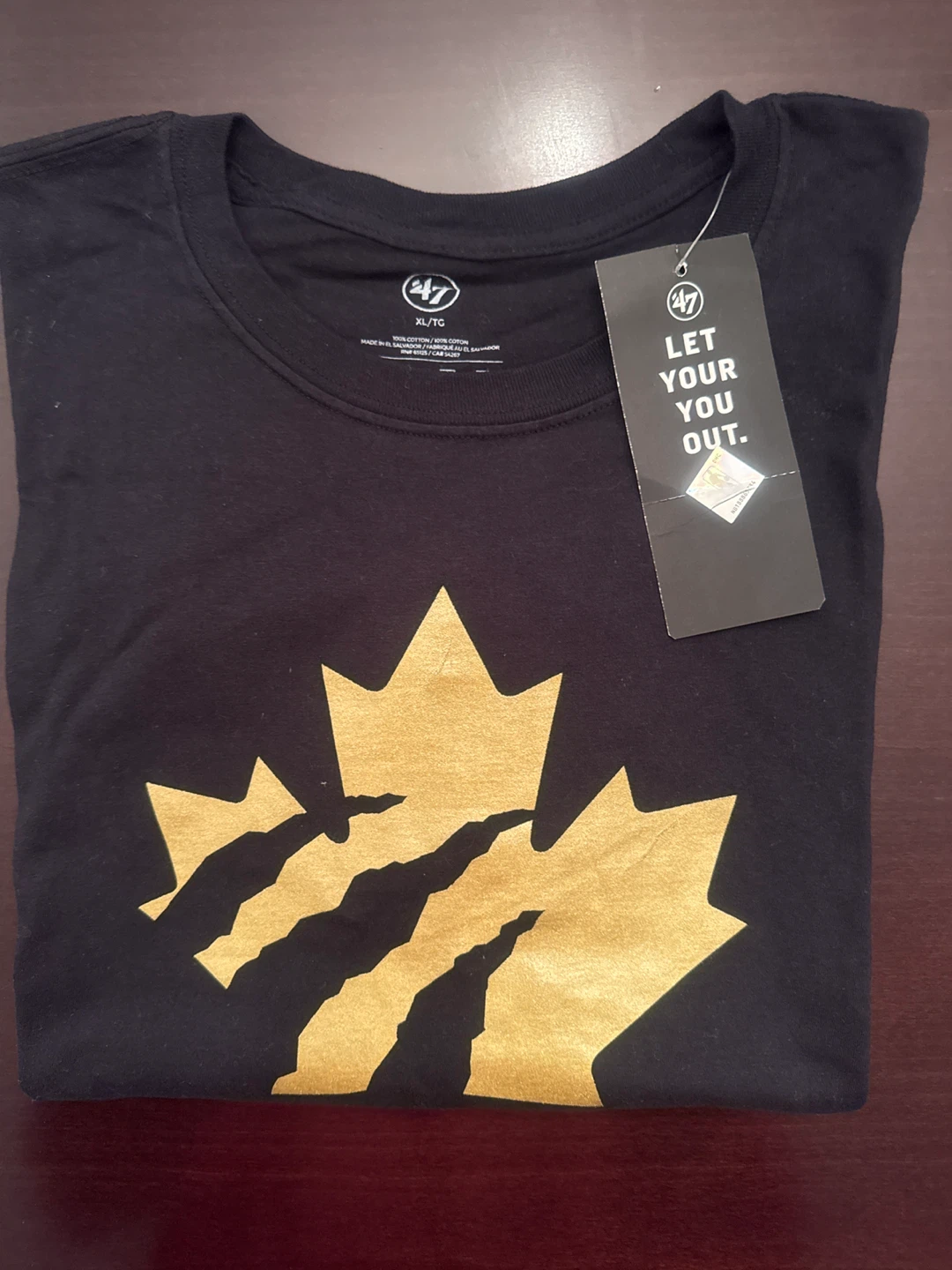 47 Brand Black Maple Leaf T-Shirt XL/TC