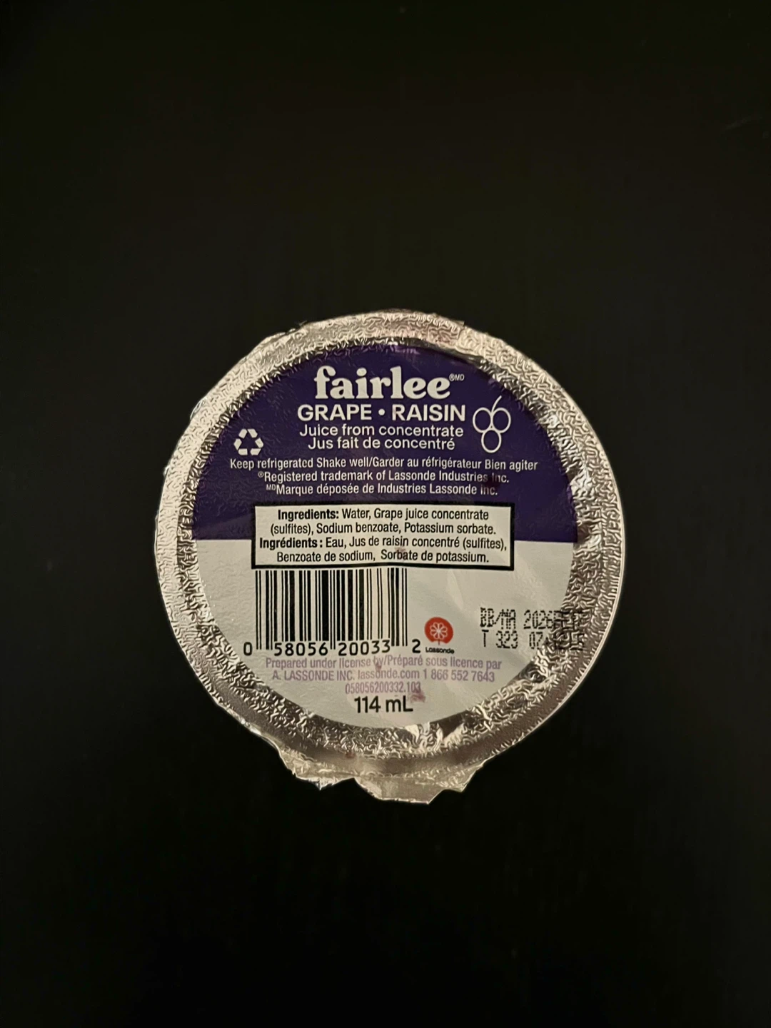 Fairlee Grape Juice