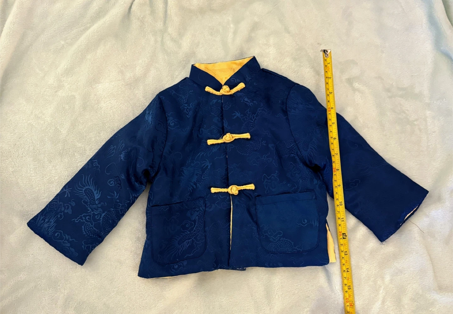Reversible Blue and Yellow Dragon Jacket