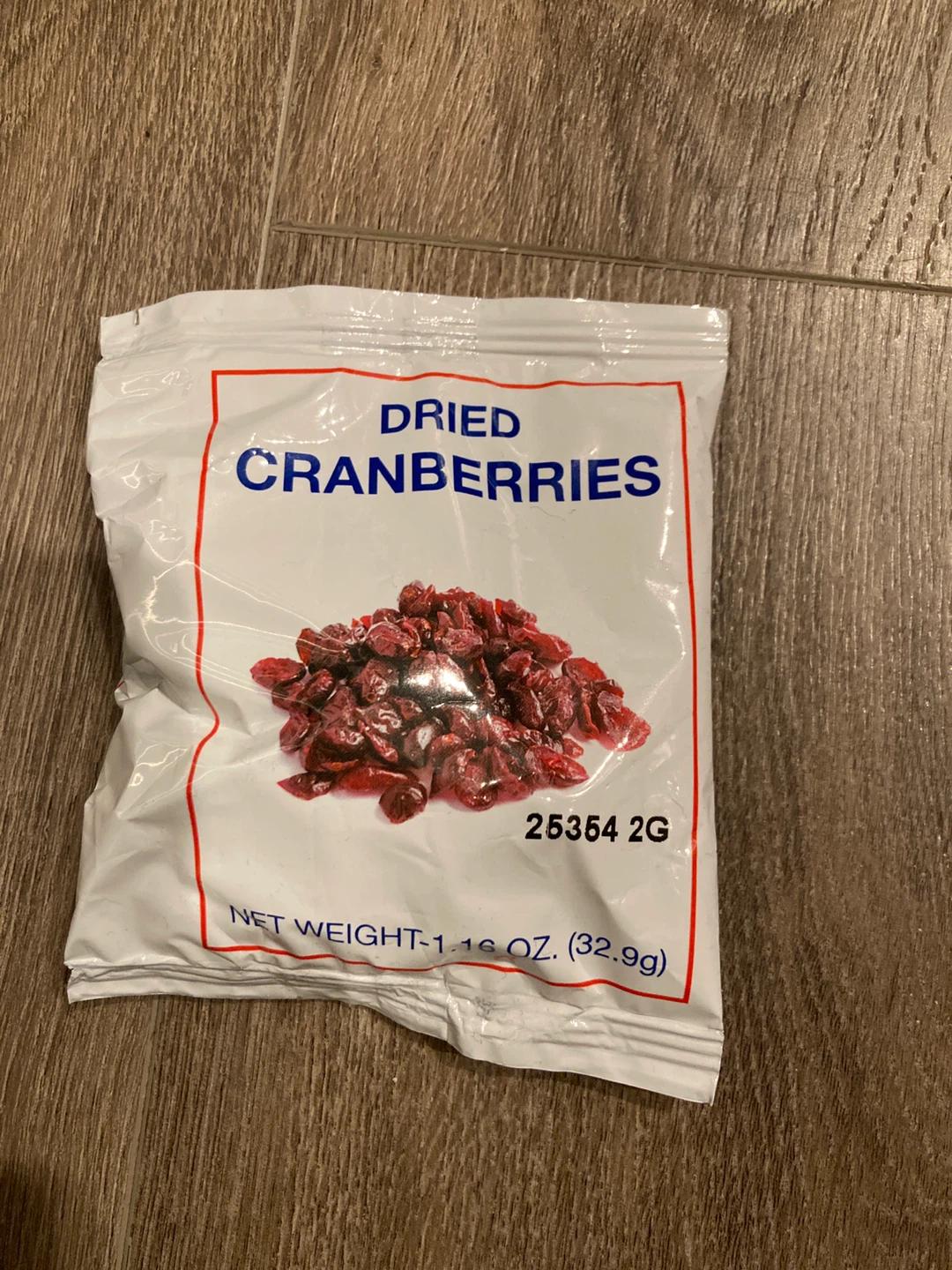 Dried Cranberries 1.16 oz