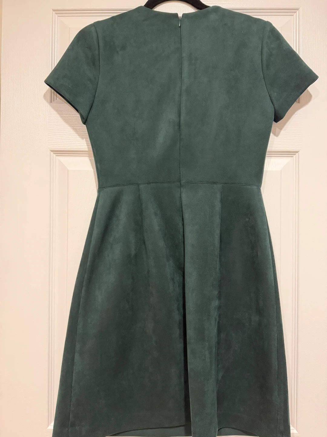 Calvin Klein Green Faux Suede Short Sleeve Zip Dress - photo 2