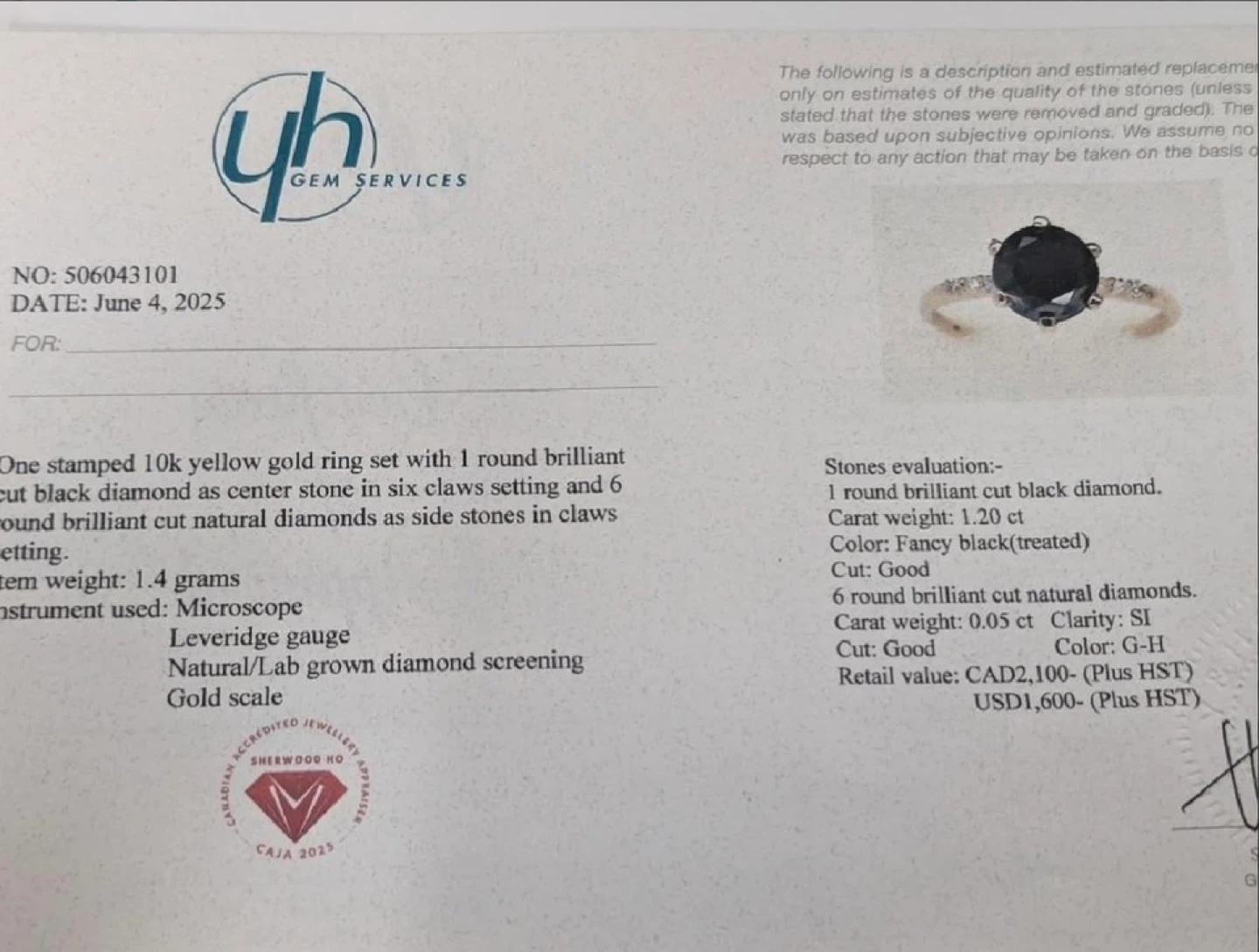 Black Diamond Ring - photo 2