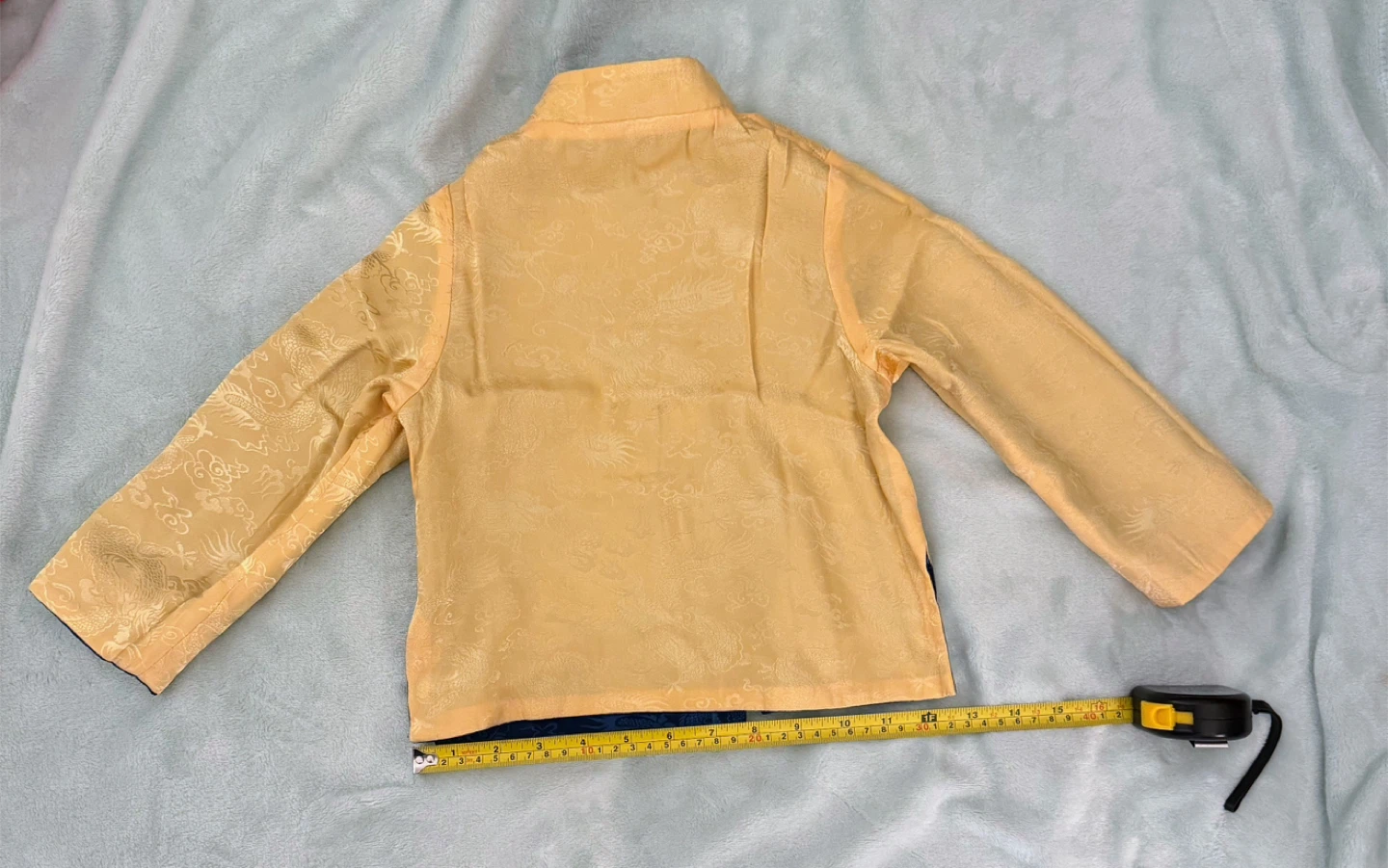 Chinese Dragon Brocade Jacket - Reversible Blue/Yellow - photo 4