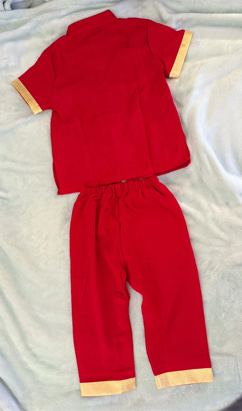 Red Traditional Chinese Outfit Set - photo 3