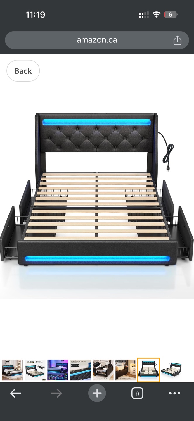 Queen Size Platform Bed Frame - photo 2