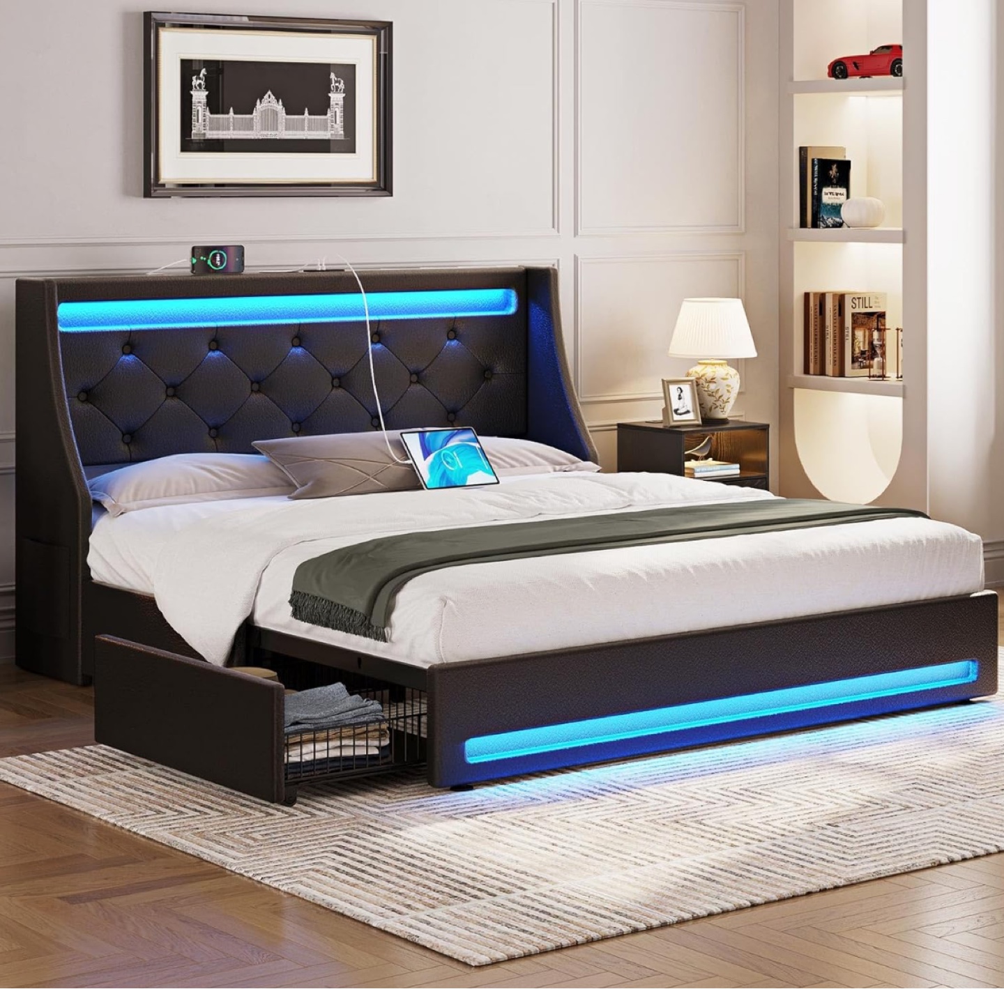 Queen Size Platform Bed Frame