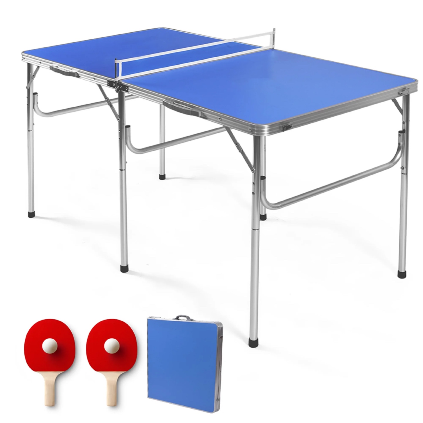 Folding Ping Pong Table with Paddles and Net