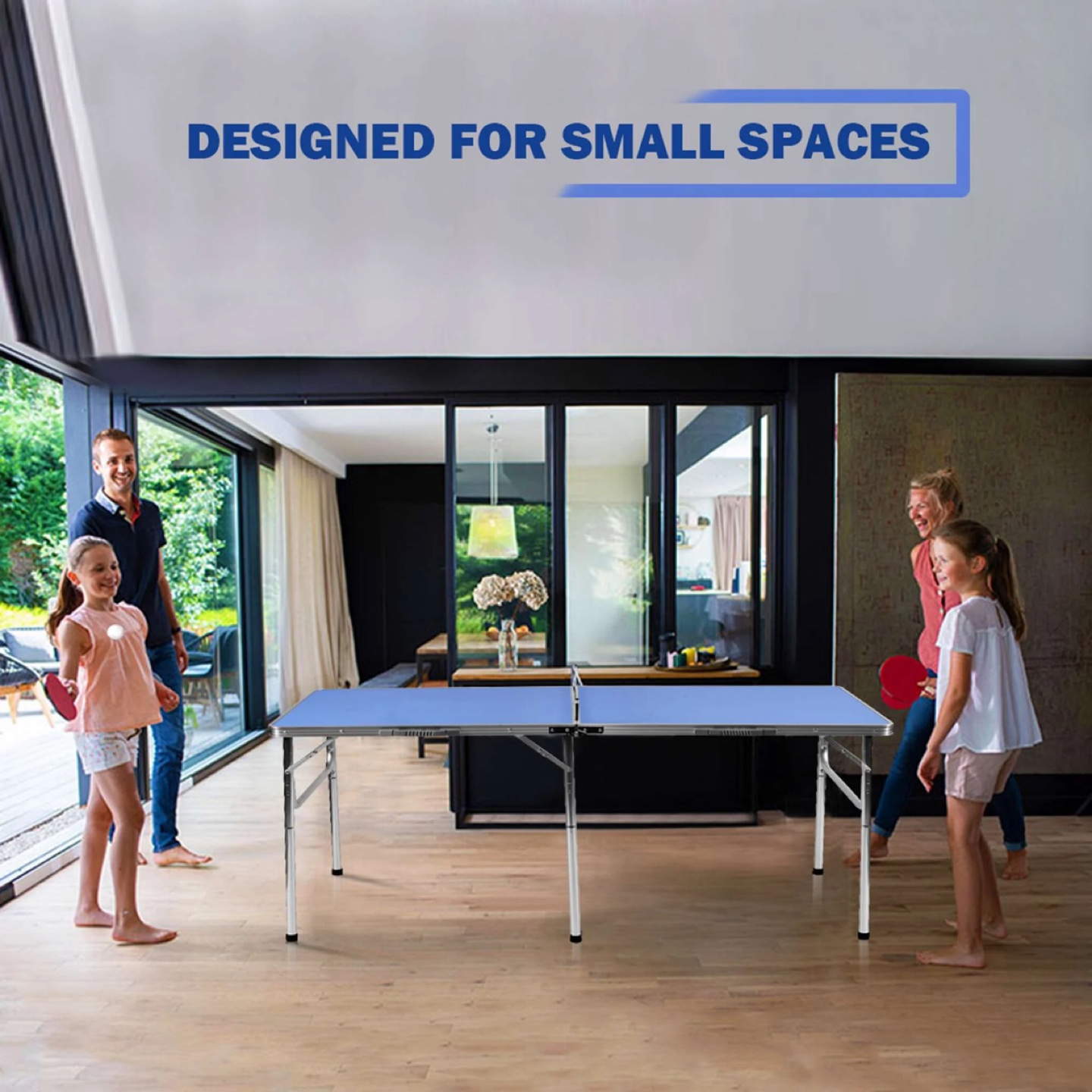 Folding Ping Pong Table with Paddles and Net - photo 2