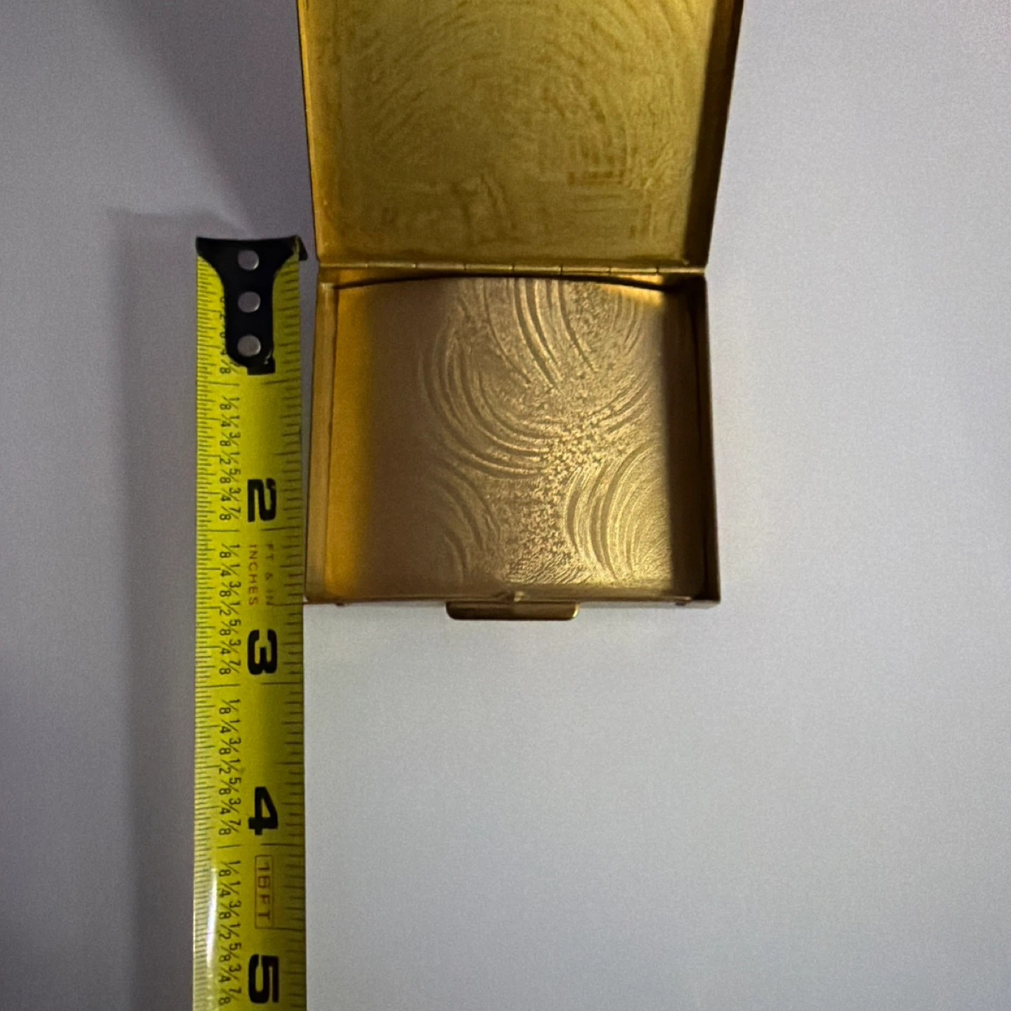 Vintage Gold Tone Powder Compact with Dollar Sign Charm - photo 2