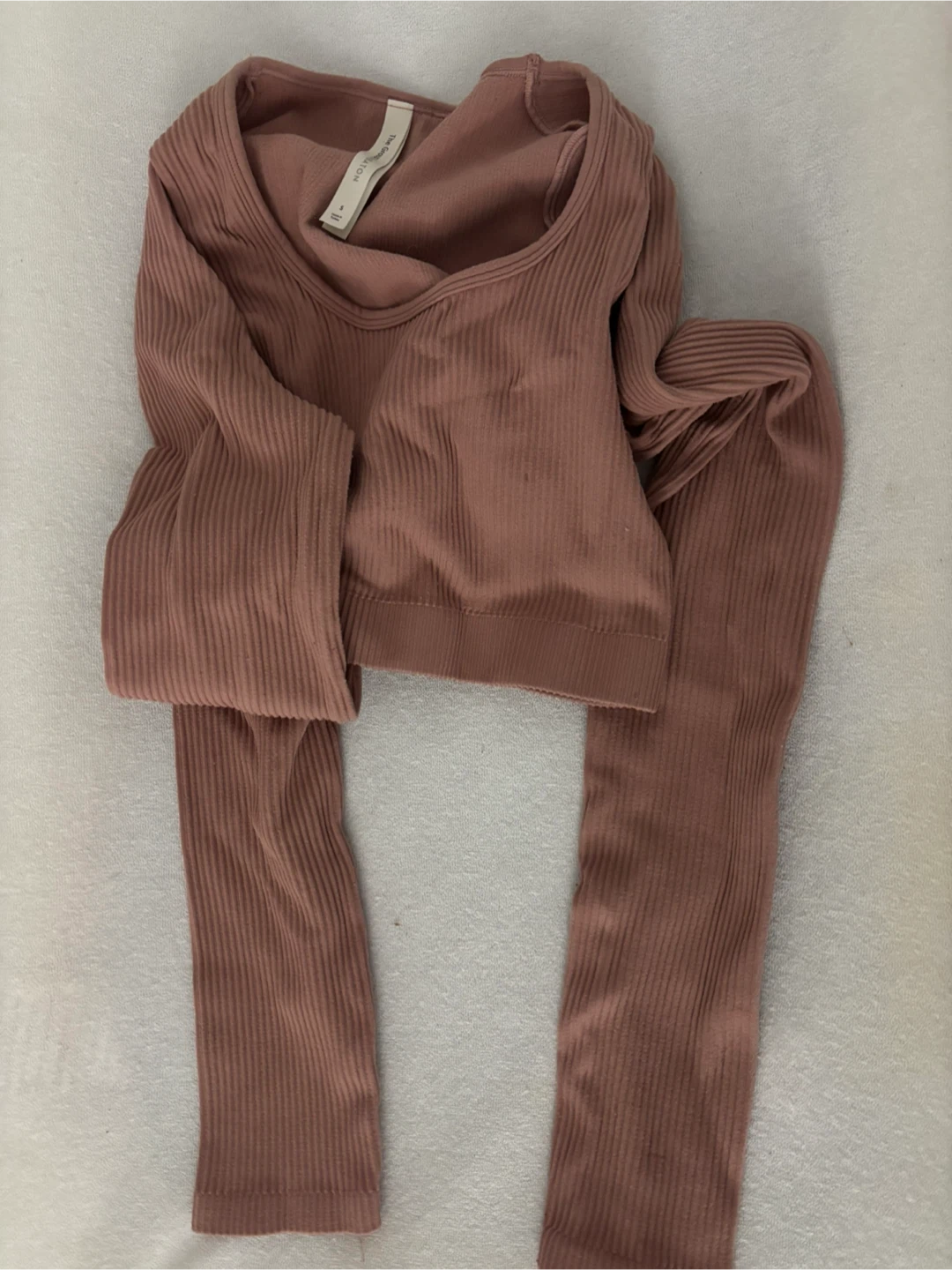 The Group by Babaton Ribbed Long Sleeve Top Size S