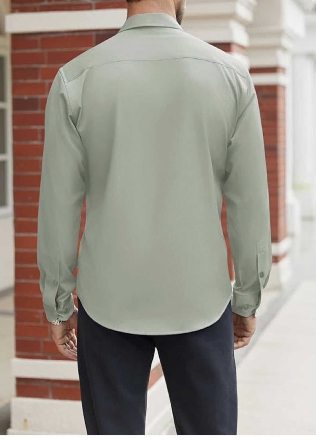 COOFANDY Long Sleeve Button-Up Shirt - Size S - photo 5