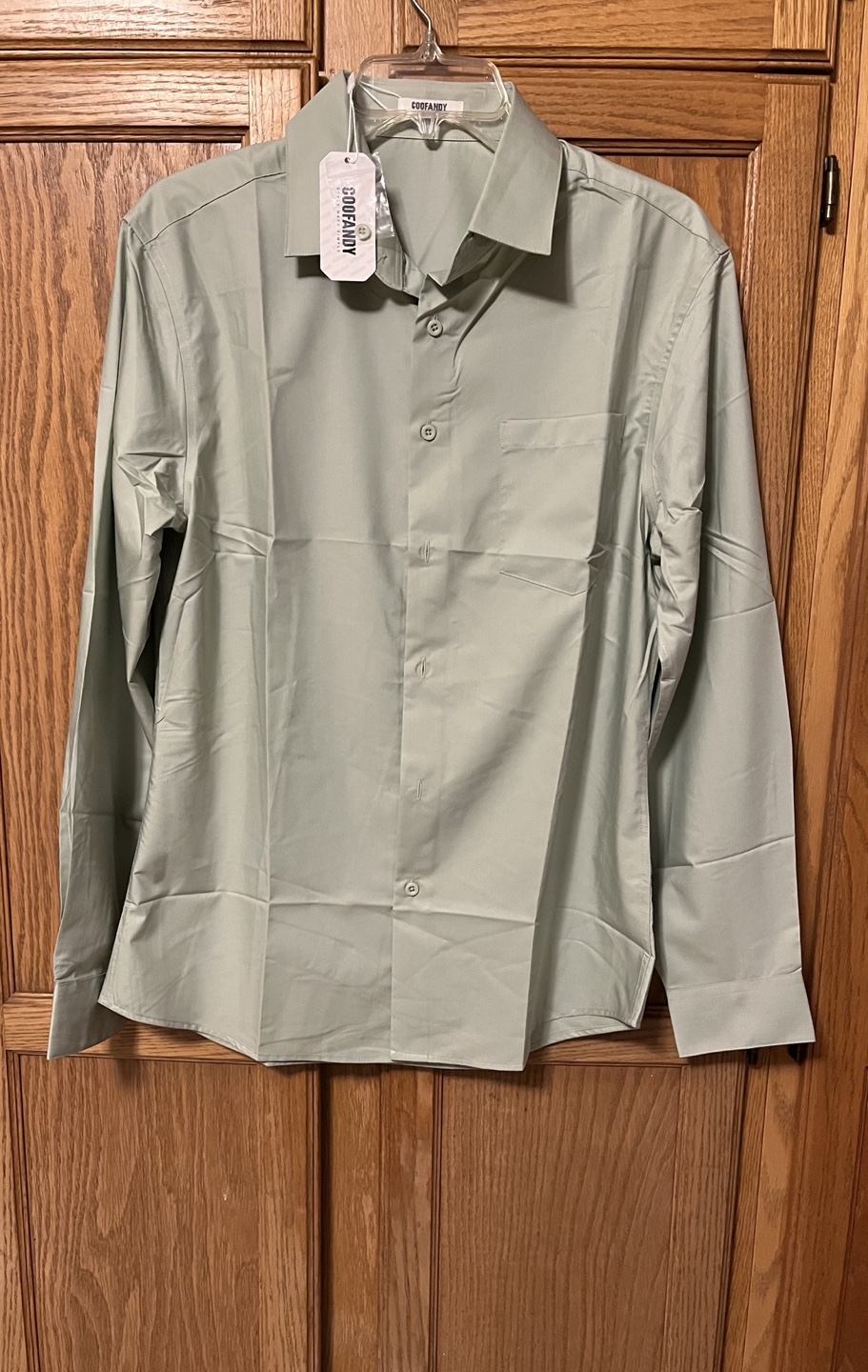 COOFANDY Long Sleeve Button-Up Shirt - Size S - photo 3