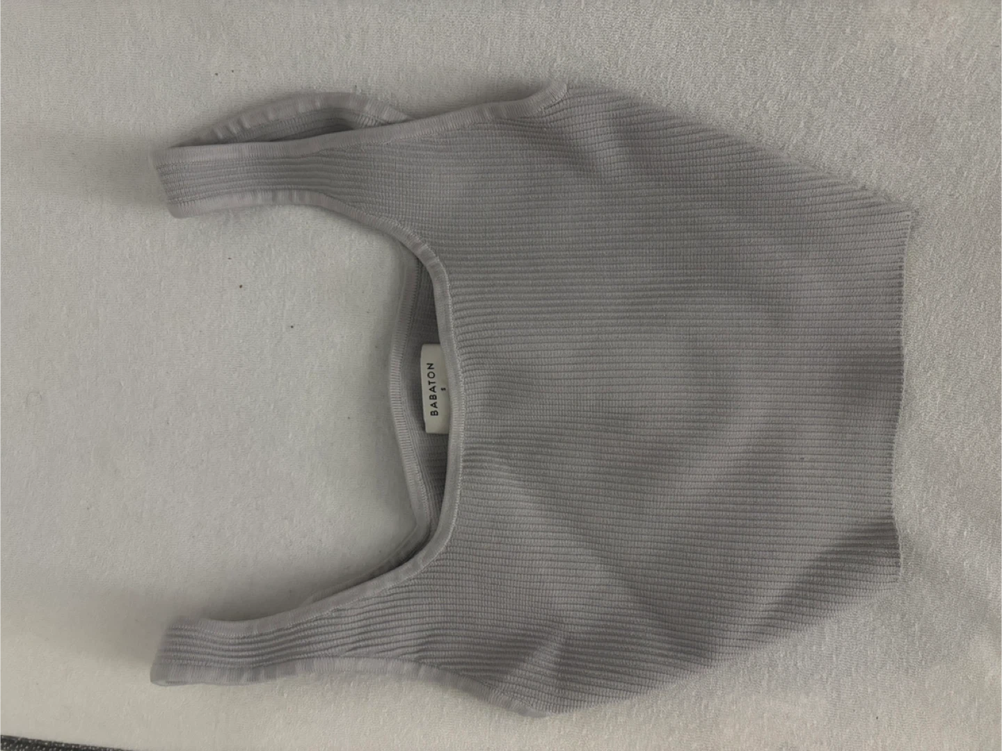 Babaton Grey Ribbed Tank Top Size S - photo 2