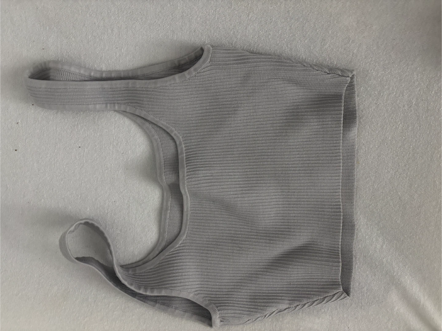Babaton Grey Ribbed Tank Top Size S