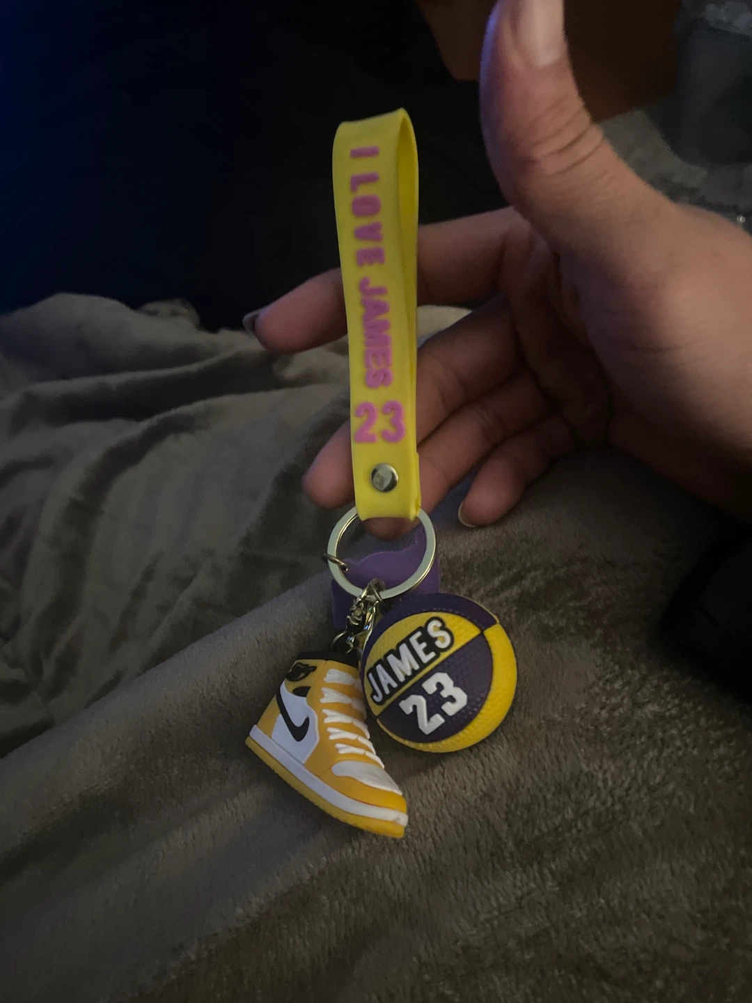 James 23 Keychain with Sneaker and Basketball Charms