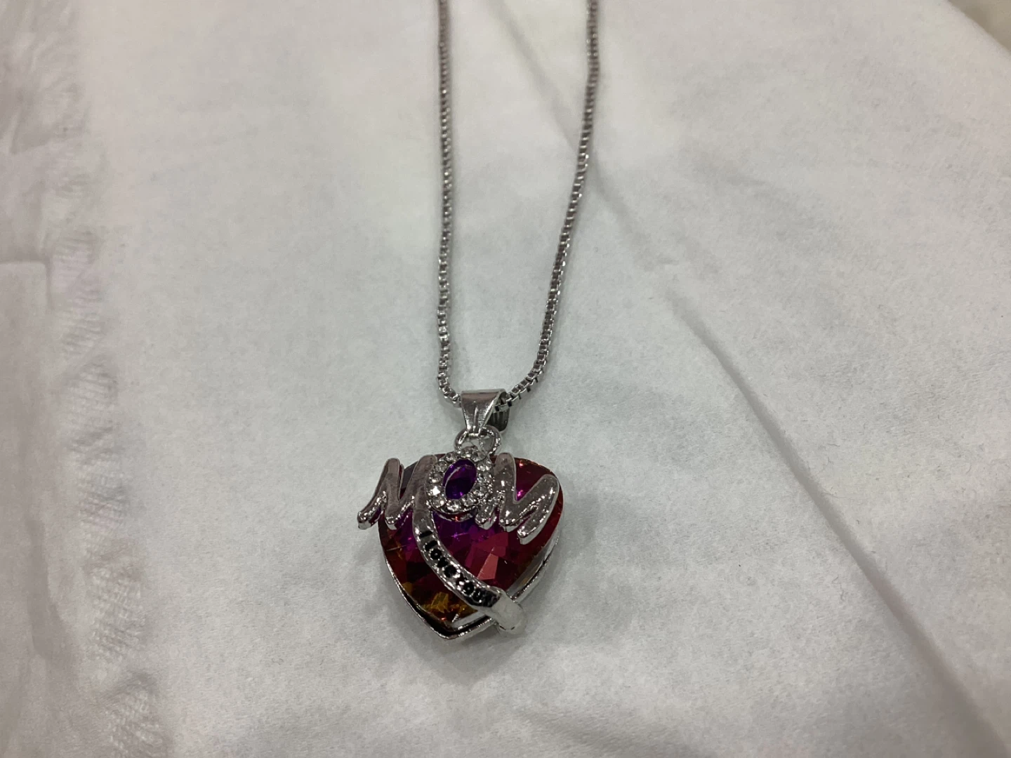 Heart "Mom" Pendant Necklace - photo 2