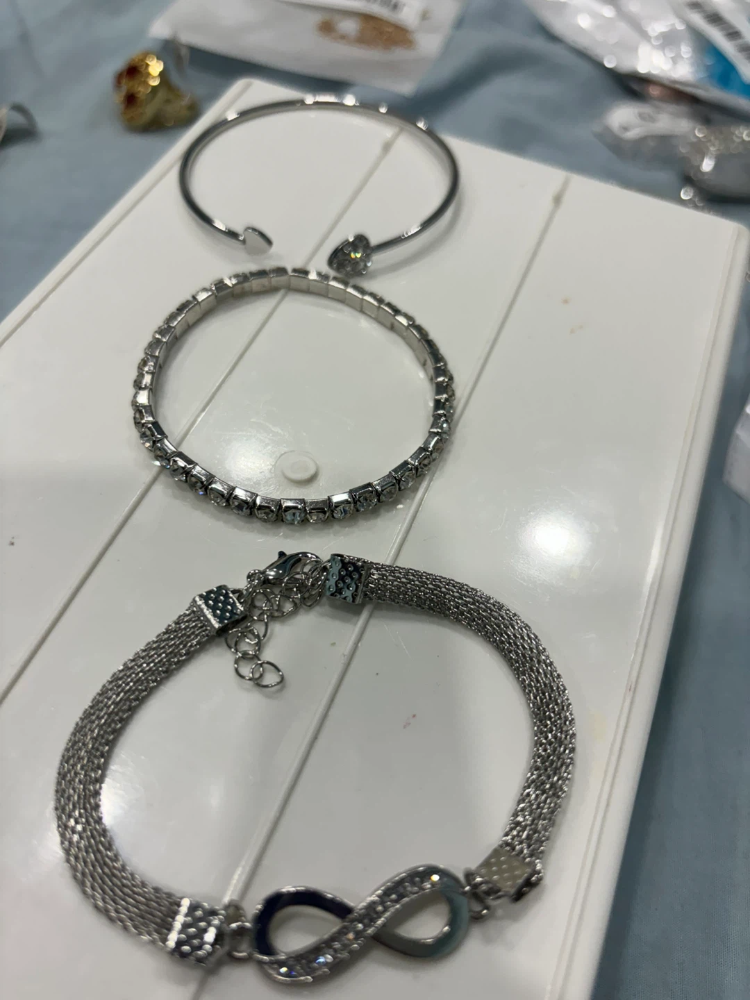 Lot of 3 Silver-Tone Bracelets - photo 3