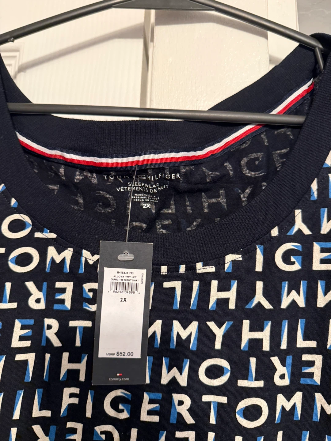 Tommy Hilfiger Sleepwear T-Shirt Navy Blue  2X 3X - photo 2