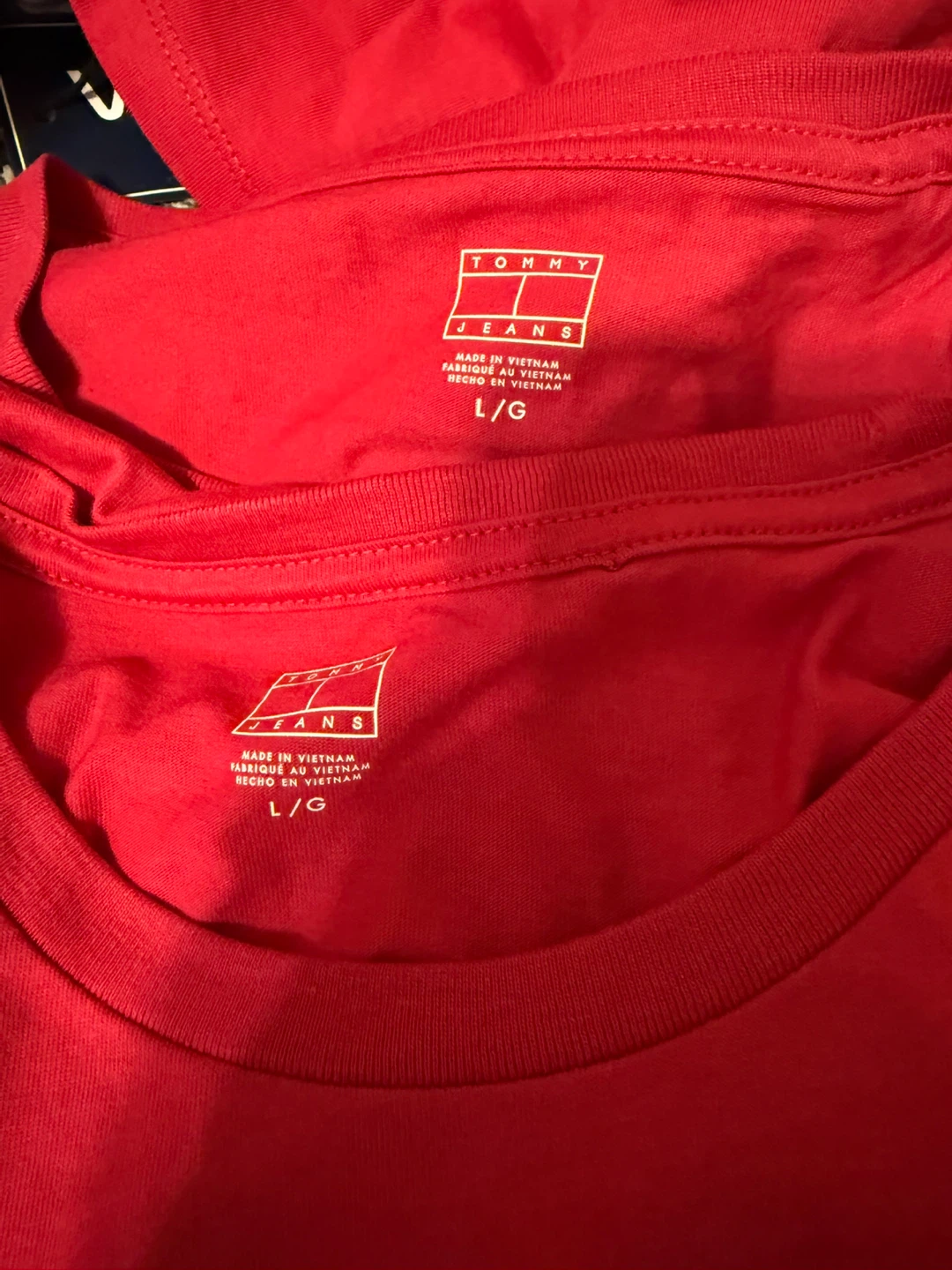Tommy Jeans Red Athletic T-Shirt Size L, M