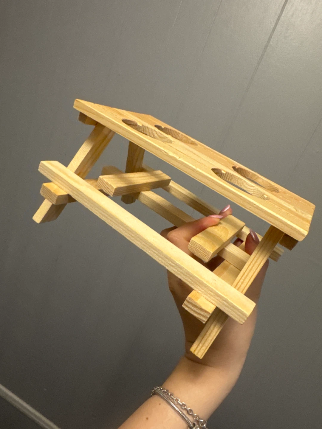 Wooden Mini Picnic Table - photo 2
