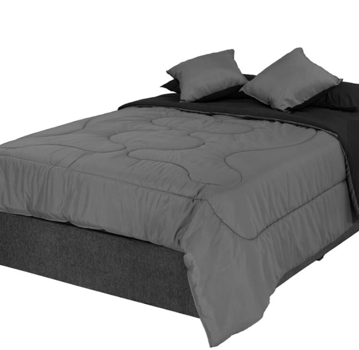 Black and Grey Reversible Comforter - photo 2