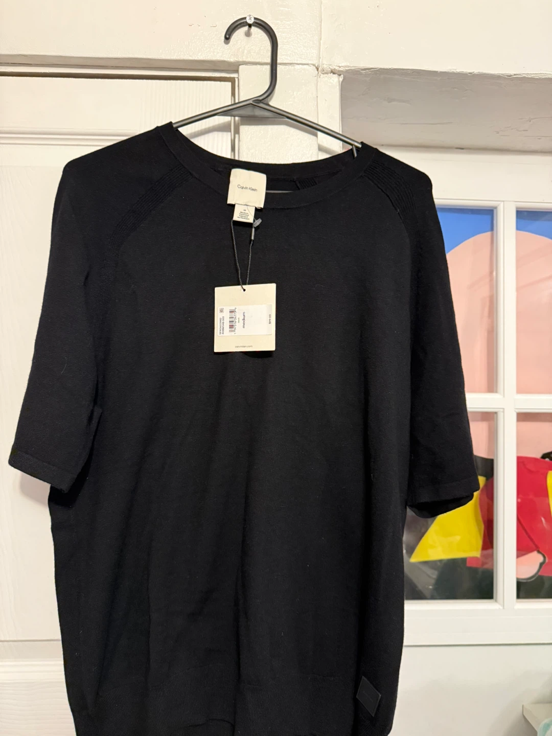 Calvin Klein Black Short Sleeve Polo Shirt - Medium - photo 4