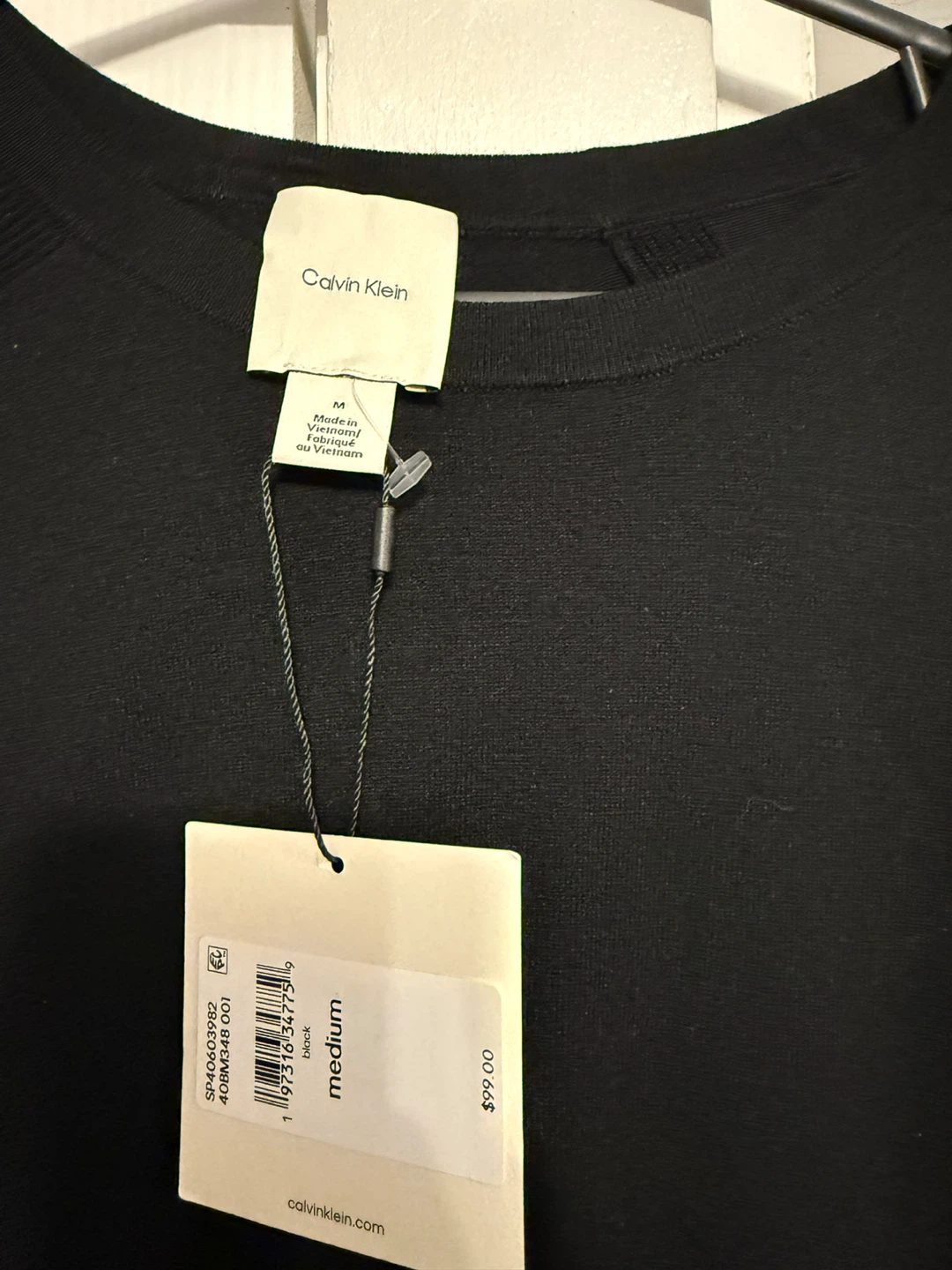 Calvin Klein Black Short Sleeve Polo Shirt - Medium - photo 5